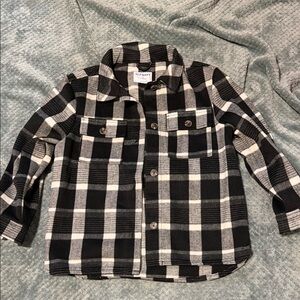 Old Navy Black and White Plaid Kids Shacket New without tags